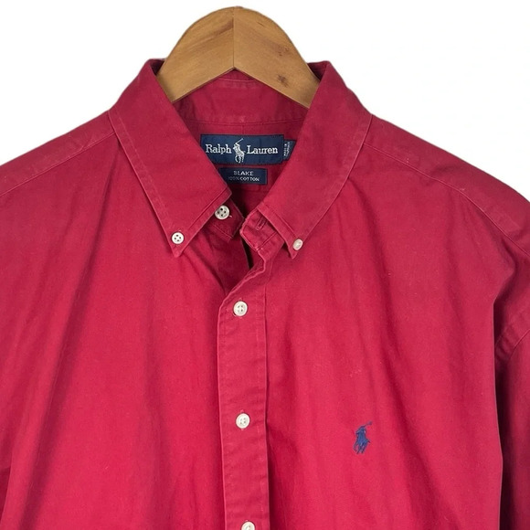 BF1259 Men’s Polo Ralph Lauren Designer BLAKE Y2K Button Down Shirt L - Picture 3 of 4